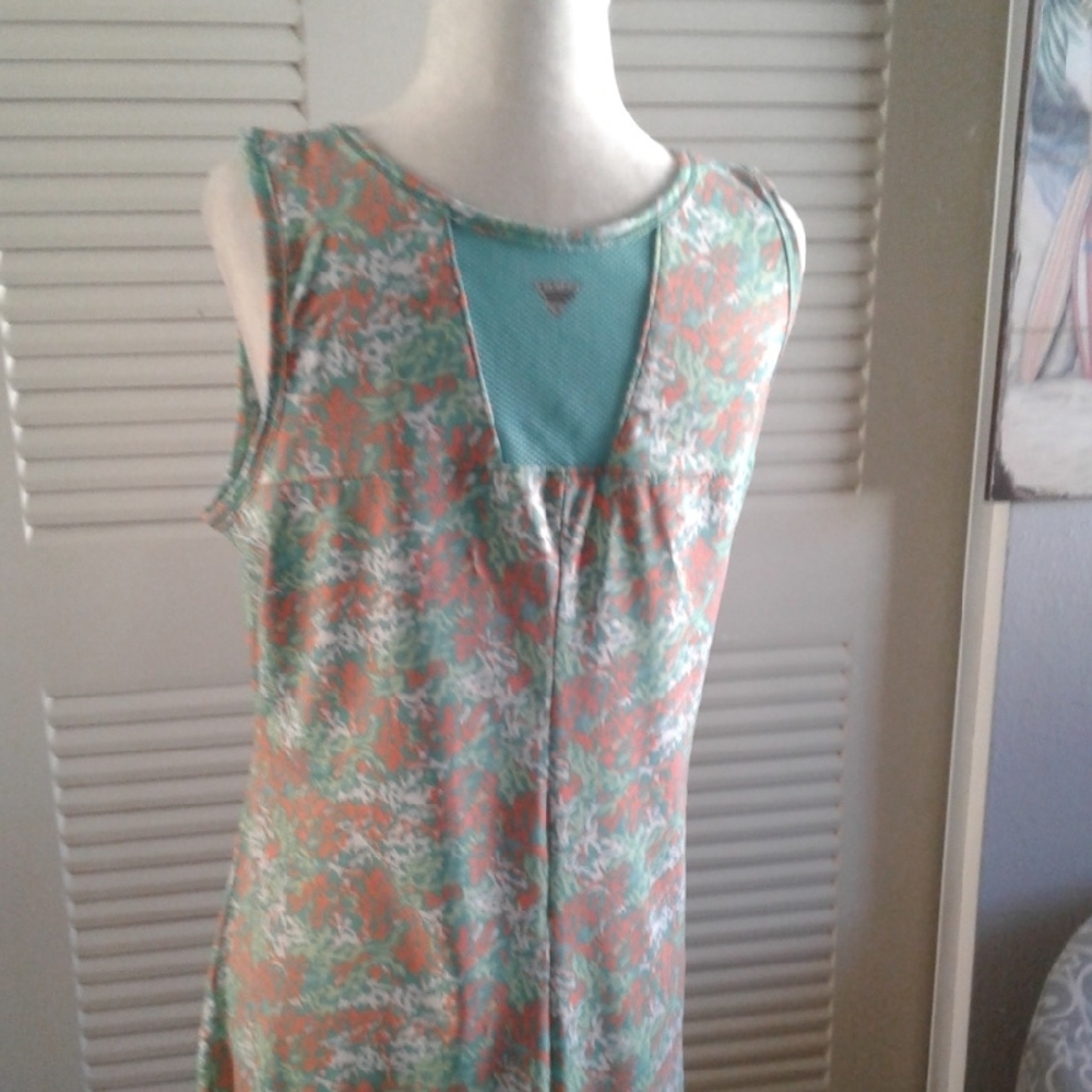 Columbia Teal and Coral Patterned Top - Picture 4 of 8